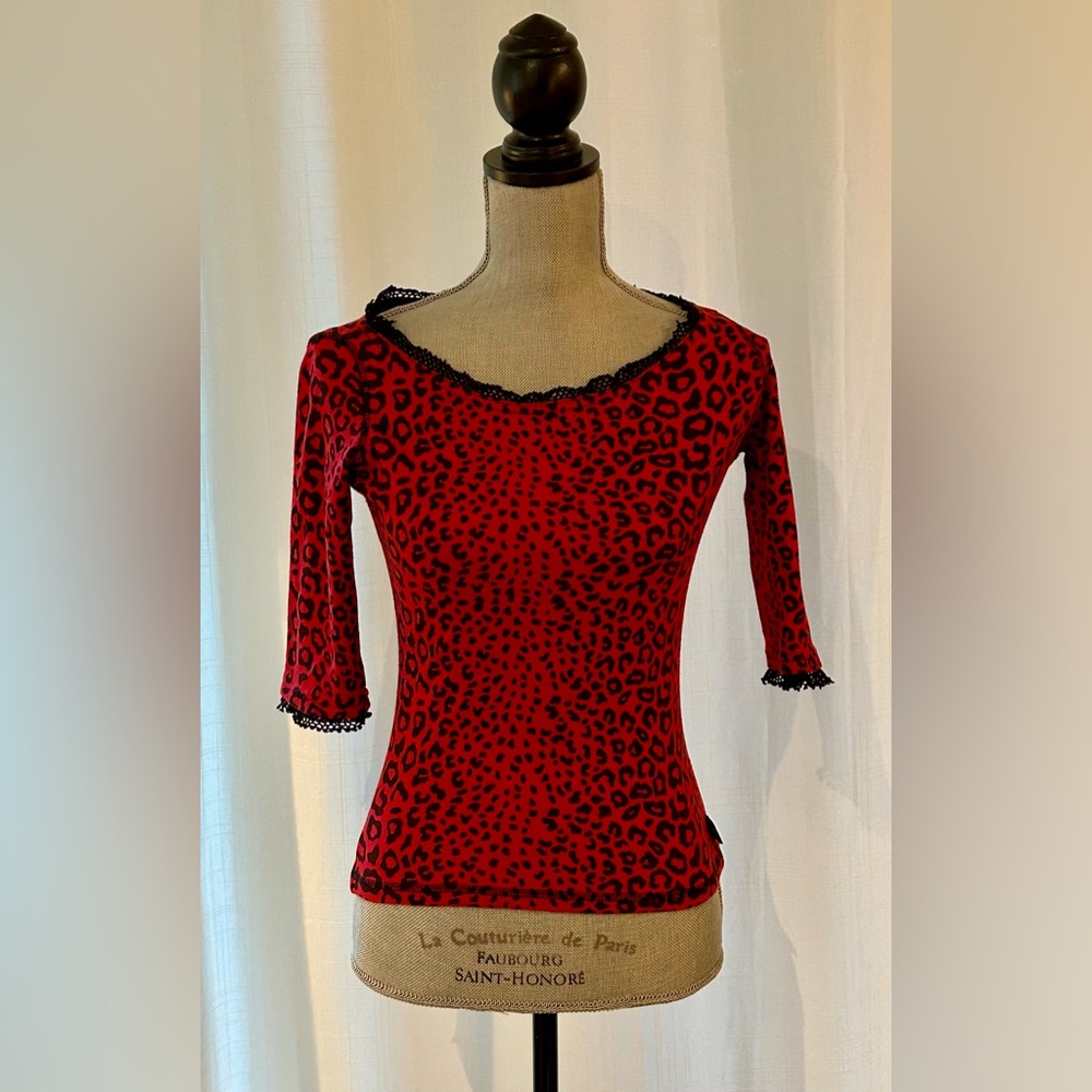 Leopard Print Punk/Rockabilly Top by EC Star